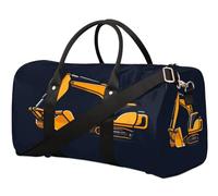 Borsone da viaggio con stampa escavatore per donne, uomini, ragazze, ragazzi, weekend, pernottamento, 22,7 l, borsa da cabina per sport, palestra, yoga, Colore, 22.7L, Organizer per borse