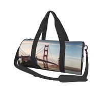 Borsone da viaggio con stampa Golden Gate Bridge con tasca e tracolla regolabile, grande borsa da palestra alla moda per donne e uomini, nero, taglia unica, alla moda, nero, taglia unica, alla moda,