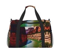 Borsone da viaggio con stampa Grand Canyon Weekender durante la notte borsa da viaggio per donne uomini palestra bagaglio bagaglio a mano, Nero , Taglia unica