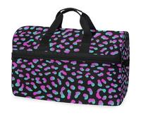 Borsone da viaggio con stampa leopardata con ghepardo e animale, per uomini, donne, ragazzi, ragazze, adolescenti, borsa sportiva oversize con scomparto per scarpe, per la notte, il fine settimana,