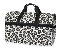 Borsone da viaggio con stampa leopardata di ghepardo con pelle di animale, per uomini, donne, ragazzi, ragazze, adolescenti, borsa da palestra oversize con scomparto per scarpe, per la notte, il fine