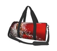 Borsone da viaggio con stampa magica natalizia, borsa pieghevole da palestra per il fine settimana durante la notte, borsa da donna, grande borsa da cabina per sport e viaggi, Nero , Taglia unica