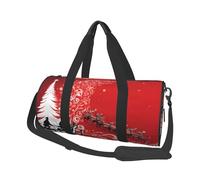 Borsone da viaggio con stampa magica natalizia, borsa pieghevole da palestra per il fine settimana durante la notte, borsa da donna, grande borsa da cabina per sport e viaggi, Nero , Taglia unica