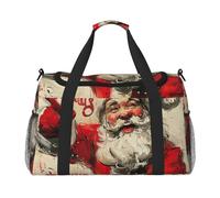 Borsone da viaggio con stampa Merry Christmas Ample Space Travel Bag Carry On Tote 50 x 33 x 25,9 cm elegante tote per palestra