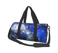 Borsone da viaggio con stampa pianeta galassia, borsa da palestra pieghevole per il fine settimana durante la notte, borsa da donna, grande borsa da cabina per sport e viaggi, Nero , Taglia unica