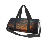 Borsone da viaggio con stampa River and The Great Sky, borsa da palestra pieghevole per il fine settimana durante la notte, borsa da donna, grande borsa da cabina per sport e viaggi