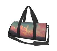 Borsone da viaggio con stampa River and The Great Sky, borsa da palestra pieghevole per il fine settimana durante la notte, borsa da donna, grande borsa da cabina per sport e viaggi