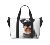 Borsone da viaggio con stampa Schnauzer ben educato, pieghevole, adatto per viaggi, lavoro, palestra, ecc