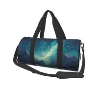 Borsone da viaggio con stampa Sky Mountains and Rivers, borsa da palestra pieghevole per il fine settimana durante la notte, borsa da donna, grande borsa da cabina per sport e viaggi