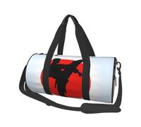Borsone da viaggio con stampa taekwondo, borsa da palestra pieghevole, borsa da palestra per il fine settimana durante la notte, borsa da donna, grande borsa da cabina per sport e viaggi, Nero ,