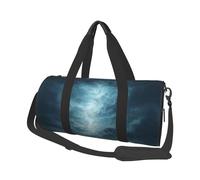 Borsone da viaggio con stampa tempesta, borsa da palestra pieghevole per il fine settimana durante la notte, borsa da donna, grande borsa da cabina per sport e viaggi