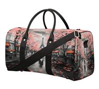 Borsone da viaggio con stampa Torre Eiffel, per donne, uomini, ragazze, ragazzi, fine settimana, 22,7 l, borsa da cabina per sport, palestra, yoga, Colore, 22.7L, Organizer per borse