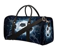 Borsone da viaggio con stampe di calcio, per donne, uomini, bambini, ragazze, ragazzi, design calcio, 22,7 l, borsa a tracolla per sport, palestra, viaggi, Colore, 22.7 L, Organizer per borse