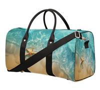 Borsone da viaggio con stella marina, spiaggia, per donne, uomini, ragazze, ragazzi, weekend, pernottamento, 22,7 l, borsa da cabina per sport, palestra, yoga, Colore, 22.7L, Organizer per borse