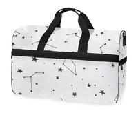 Borsone da viaggio con stelle e costellazioni, per uomini, donne, ragazzi, ragazze, adolescenti, borsa da palestra oversize con scomparto per scarpe, per la notte, il fine settimana, yoga,