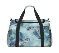 Borsone da viaggio con tartaruga sottomarina oceano animale palestra pernottamento weekend borsa per uomo donna leggero bagaglio a mano per allenamento vacanza