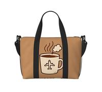 Borsone da viaggio con tazza da caffè, leggero, da portare con sé, per uomini e donne, impermeabile, per la notte in palestra