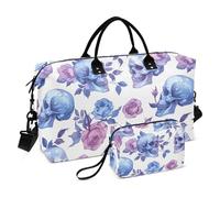 Borsone da viaggio con teschio, borsa da palestra con teschi e rose, borsa da viaggio da donna, borsa da bagno, Multi 56, Taglia unica