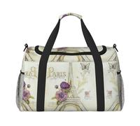 Borsone da viaggio con Torre Eiffel, grande, pieghevole, impermeabile, per la notte, spiaggia, piscina, sport, palestra