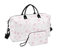 Borsone da viaggio con unicorni, borsa da viaggio con tracolla regolabile, per il fine settimana, con tracolla regolabile, set da 2 pezzi