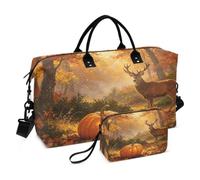 Borsone da viaggio con zucca di lucciola autunnale | Weekender da donna con borsa da toilette da viaggio