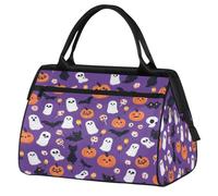 Borsone da viaggio con zucche fantasmi di Halloween per donne, uomini, bambini, ragazzi, ragazze, weekend, 24 l, borsone da cabina per sport, palestra, yoga, Colore, Grande, Organizer per borse