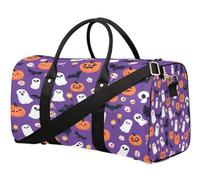 Borsone da viaggio con zucche fantasmi di Halloween per donne, uomini, ragazze, ragazzi, weekend, pernottamento, 22,7 l, borsa da cabina per sport, palestra, yoga, Colore, 22.7L, Organizer per borse