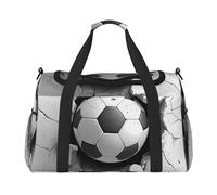Borsone da viaggio da calcio per sport palla da ginnastica per la notte borsa da weekend per uomini donne leggero bagaglio a mano per allenamento vacanza