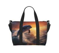 Borsone da viaggio da donna, borsa da viaggio con delfino che balla, borsa da viaggio, borsa da viaggio, borsa da palestra per uomini e donne