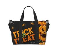 Borsone da viaggio da donna, borsa da viaggio con zucca, dolcetto o scherzetto con zucca di Halloween, borsa da viaggio, borsa da viaggio, borsa da palestra per uomini e donne