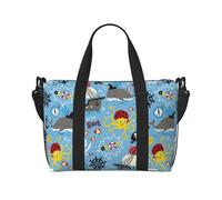 Borsone da viaggio da donna, con animali marini pirati, borsa da viaggio, borsa essenziale da viaggio, borsa da palestra per uomini e donne