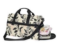 Borsone da viaggio da donna, con fiori e orchidee, borsone da viaggio con scomparto per scarpe, Fiori Orchidea_4, 20.5×13.6×10 inches