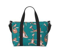 Borsone da viaggio da donna, con giraffe che fanno vari oggetti personali per yoga, borsa da viaggio, borsa da viaggio, borsa da palestra per uomini e donne