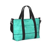 Borsone da viaggio da donna, con stampa a venature del legno, colore verde brillante, per uso personale, per la notte, weekender, sport, borsa da palestra per uomo e donna
