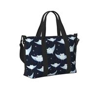 Borsone da viaggio da donna, con stampa blu a razza di razza, articolo personale, per la notte, lo sport, il weekender, borsa da palestra per uomo e donna