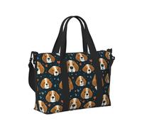 Borsone da viaggio da donna, con stampa di un simpatico cane beagle, articolo personale durante la notte, weekender, sport, borsa da palestra per uomini e donne