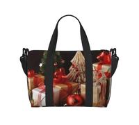 Borsone da viaggio da donna, grande borsa a tracolla per weekender, borsa da palestra sportiva da uomo, borsa tote da portare avanti, decorazione natalizia, regalo di Natale, borsa da viaggio