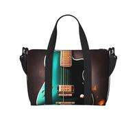 Borsone da viaggio da donna, grande borsa a tracolla per weekender, borsa da palestra sportiva da uomo, borsa tote da portare avanti, borsa per chitarra verde musica per oggetti essenziali da viaggio