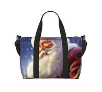 Borsone da viaggio da donna, grande borsa a tracolla per weekender, borsa da palestra sportiva da uomo, borsa tote da portare a mano, borsa da viaggio con Babbo Natale per oggetti essenziali da