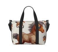 Borsone da viaggio da donna, grande borsa a tracolla per weekender, borsa da palestra sportiva da uomo, borsa tote da portare avanti, borsa da viaggio con cavallo carino per oggetti essenziali da