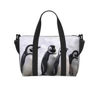 Borsone da viaggio da donna, grande borsa a tracolla per weekender, borsa da palestra sportiva per uomini, borse da portare avanti, giovani pinguini con borsa da neve per oggetti essenziali da viaggio