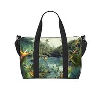 Borsone da viaggio da donna, grande borsa a tracolla per weekender, borsa da palestra sportiva per uomini, borse da portare avanti, borsa da viaggio con paesaggio tropicale per oggetti essenziali da