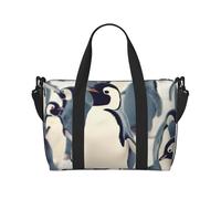 Borsone da viaggio da donna, grande borsa a tracolla per weekender, borsa da palestra sportiva per uomini, borse da portare a mano, borsa da viaggio con simpatico pinguino, borsa da viaggio essenziale