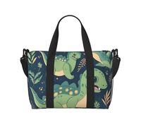 Borsone da viaggio da donna, grande borsa a tracolla per weekender, borsa da palestra sportiva per uomini, borse da portare avanti, borsa da viaggio con simpatico dinosauro per oggetti essenziali da