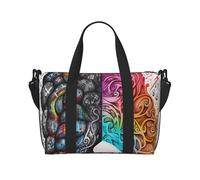 Borsone da viaggio da donna, grande borsa a tracolla per weekender, borsa da palestra sportiva per uomini, borse da portare a mano, borsa da viaggio per cervello sinistro e destro, per oggetti