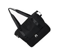 Borsone da viaggio da donna, grande, da portare con sé, con custodia trolley, borsa multifunzionale separata da asciutto e bagnato, borsa da palestra, borsa per ospedale maternità espandibile (nero