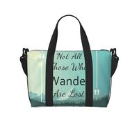 Borsone da viaggio da donna, non tutti coloro che vagano sono persi1, borsa da viaggio per oggetti personali, borsa da viaggio, borsa da palestra sportiva essenziale da viaggio, borsa da palestra per