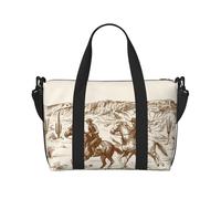 Borsone da viaggio da donna, per il weekend della notte, con cowboy del deserto occidentale, 1 borsa da viaggio, borsa da viaggio essenziale per lo sport, borsa da palestra per uomini e donne