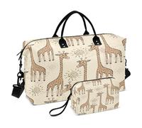 Borsone da viaggio da palestra carino con motivo giraffa africana per donne e uomini borse da viaggio, Multi