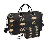 Borsone da viaggio da palestra Kitty Cute Cat Paw per donne e uomini borse da weekend, Multi